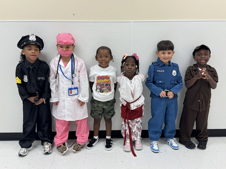 students dressed up
