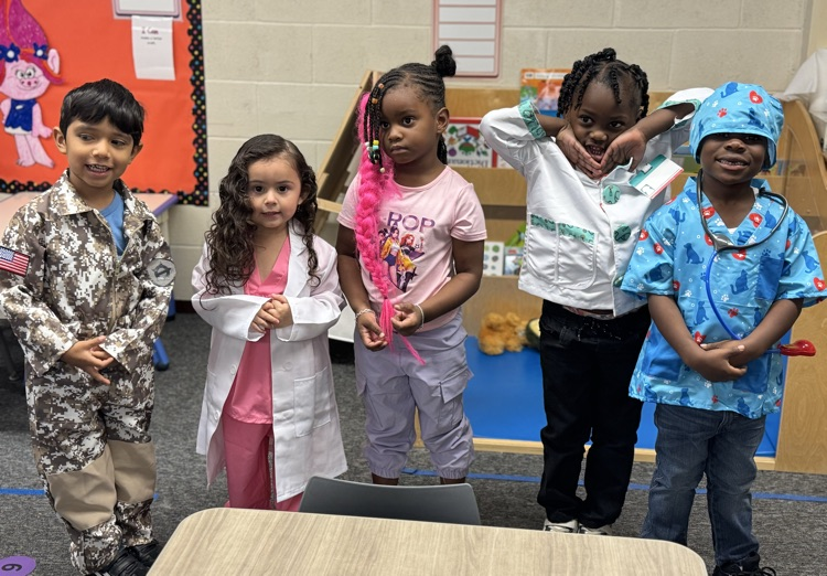 students dressed up