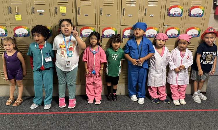 students dressed up
