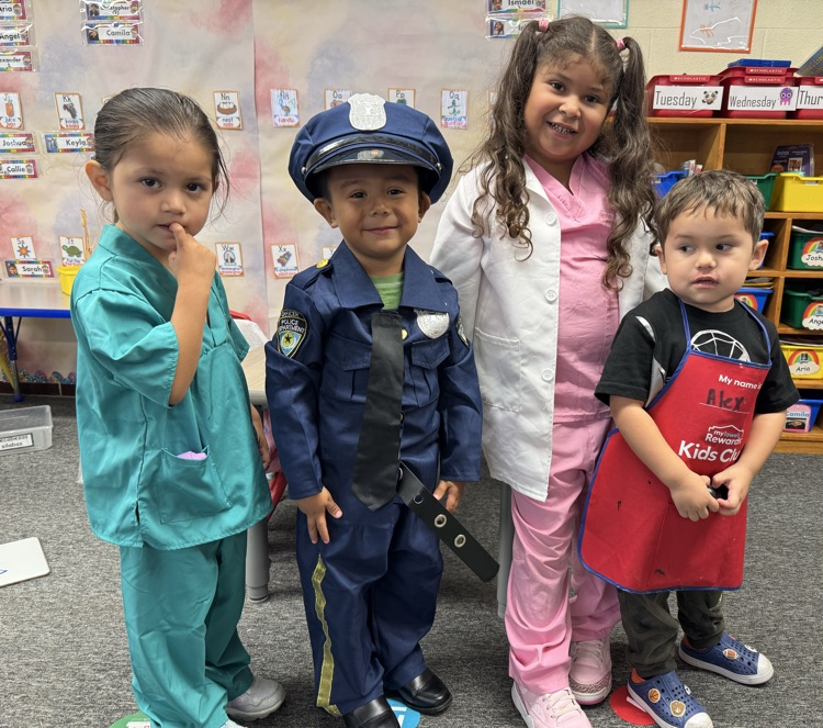 students dressed up