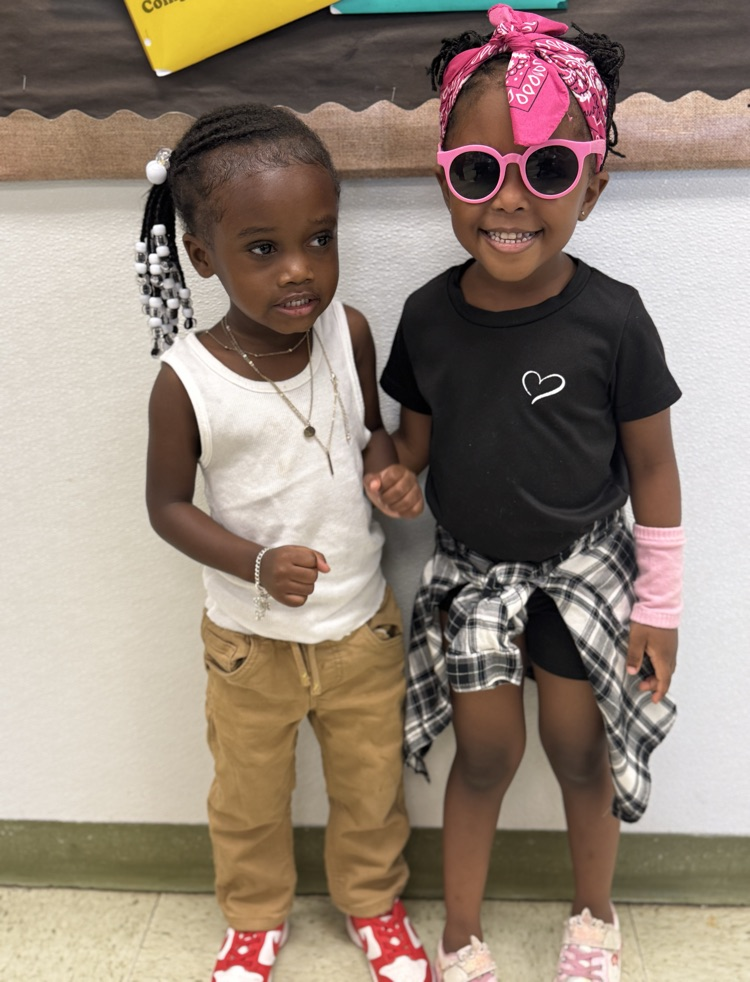 students in throwback clothes