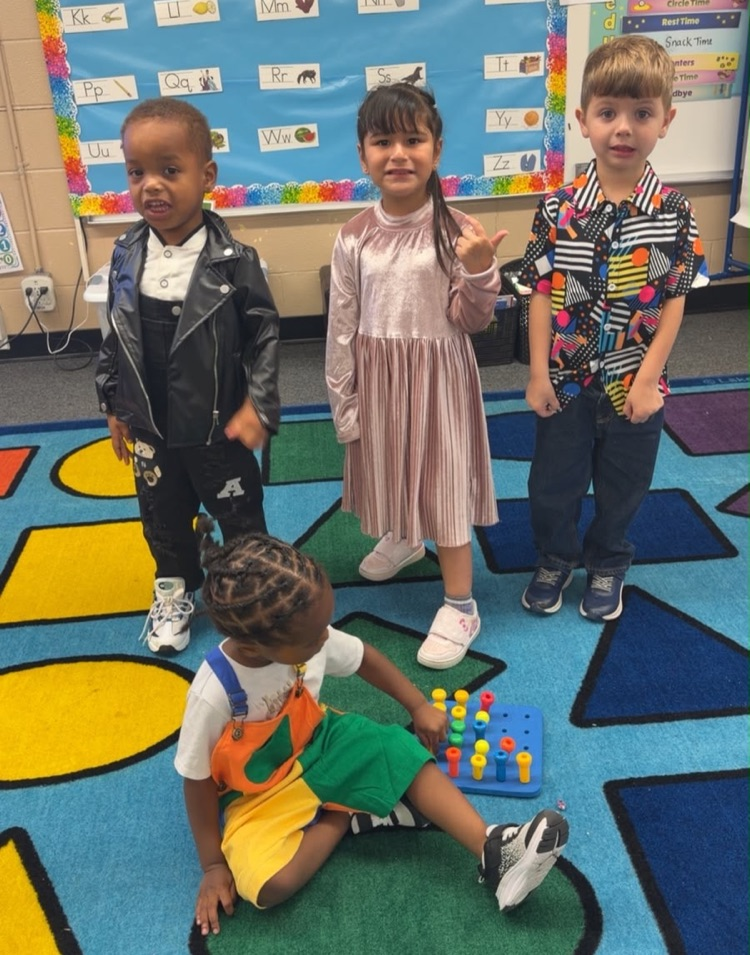 students in throwback clothes
