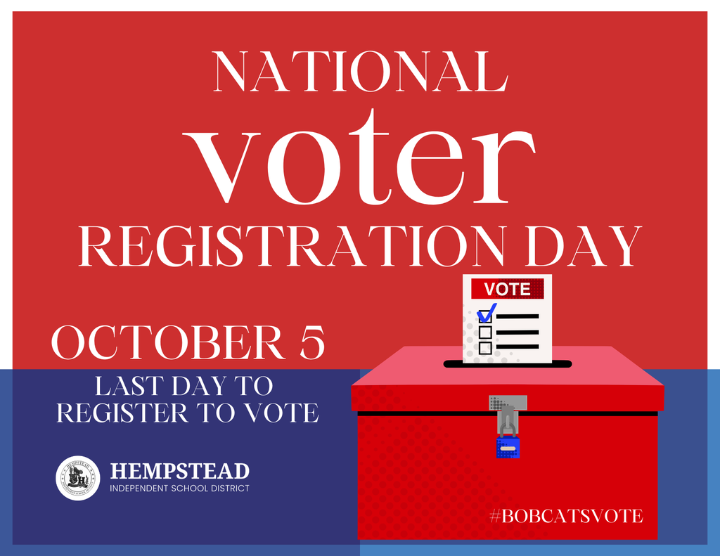National Voter Registration Day - October 5 Last Day to Register to Vote #BobcatsVote