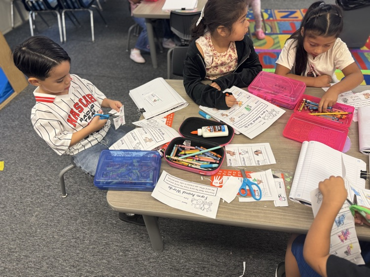 students working