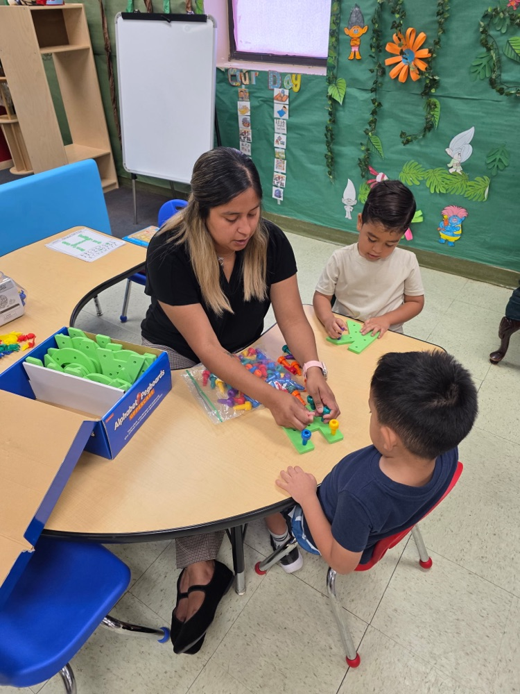 students working