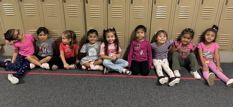 students in pink
