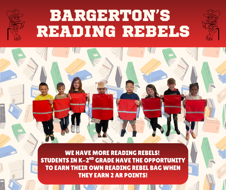 students holding red bags