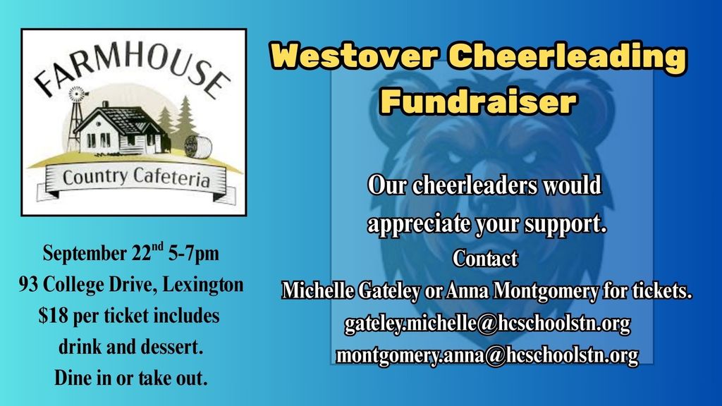 Westover Cheerleading Fundraiser