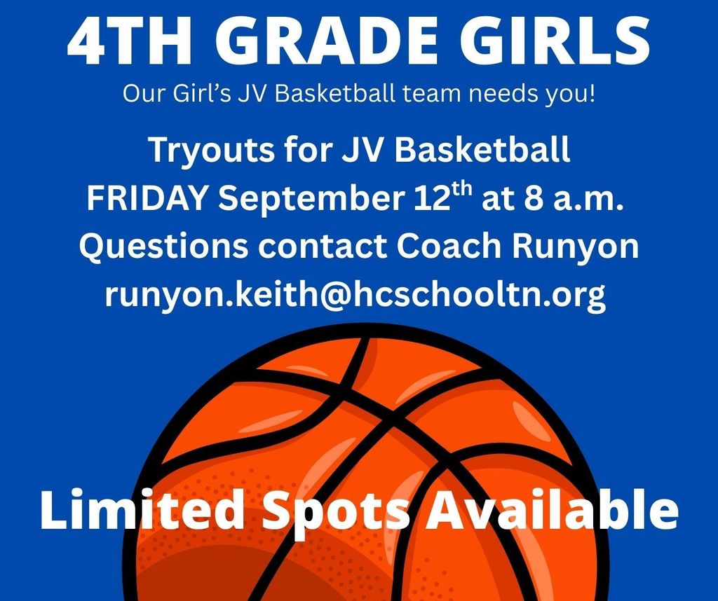Blue and Orange Basketball Tryouts Instagram Post