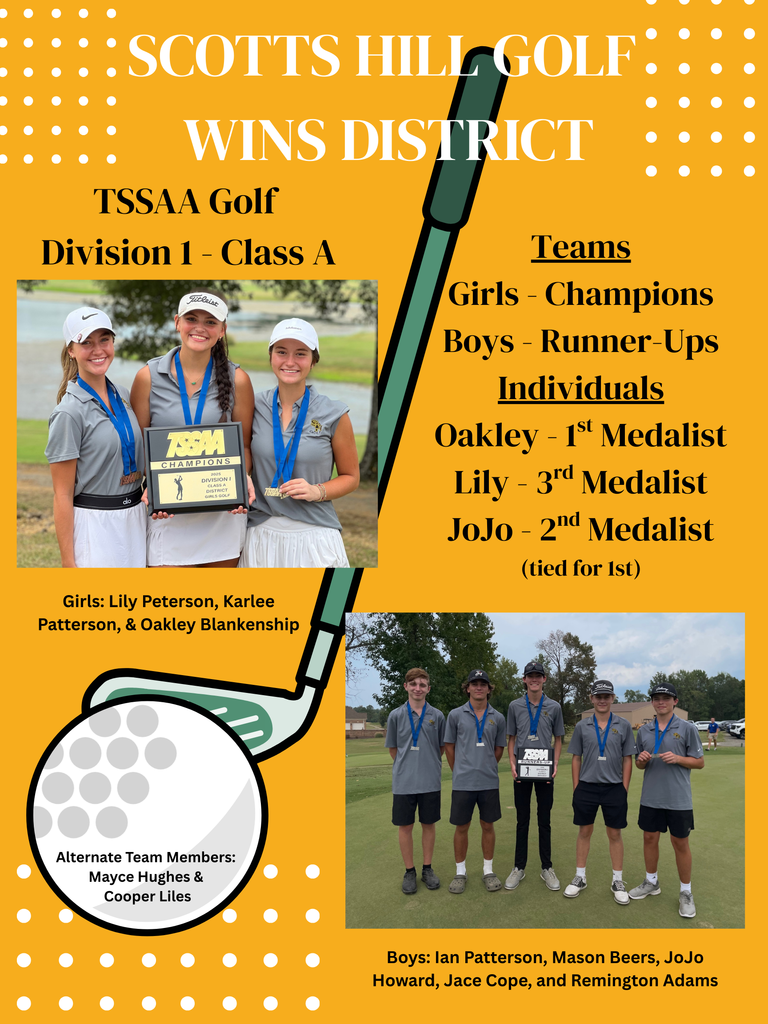 SHHS GOLF WINS DISTRICT
