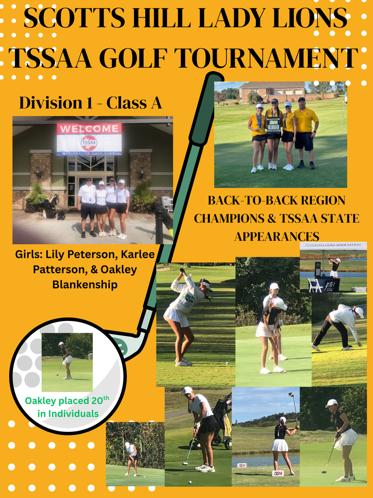 Scotts Hill Lady Lions Golf Team representing us at TSSAA State Golf Tournament