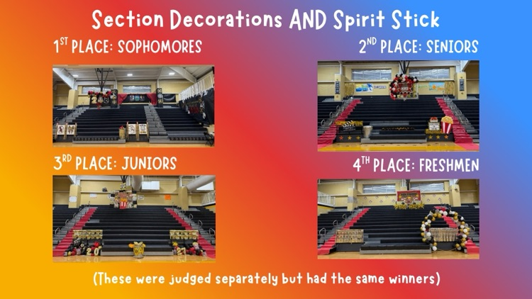 decorations and spirit stick