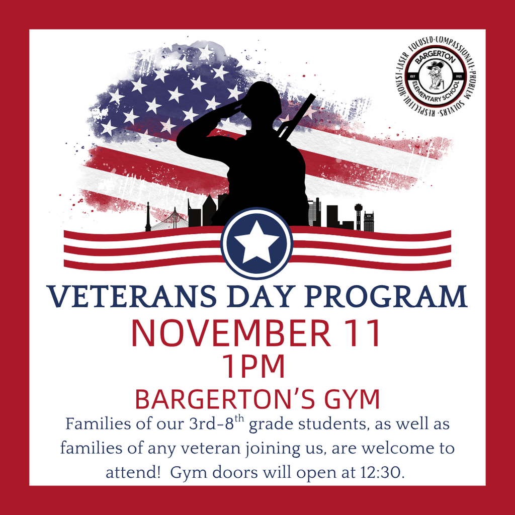 Veterans Day program post