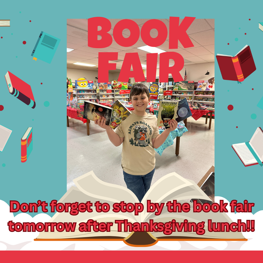 Teal and Red Illustrative Book Fair Event Instagram Post