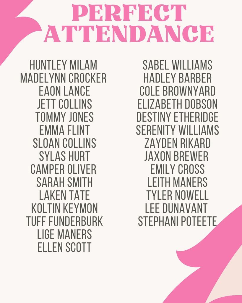 perfect attendance