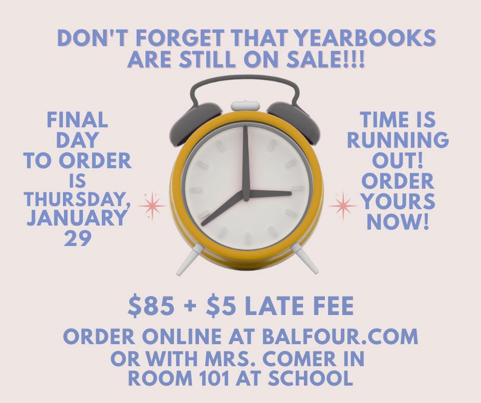 Yearbook Sales Ending Soon!