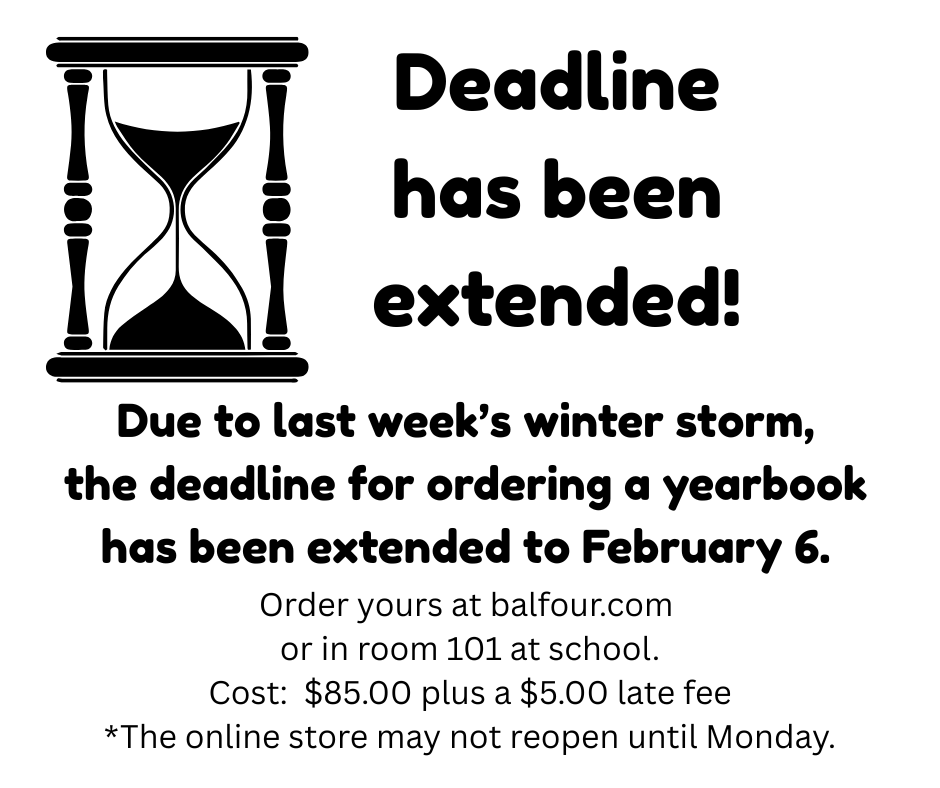 Deadline for Ordering Yearbooks has been EXTENDED!