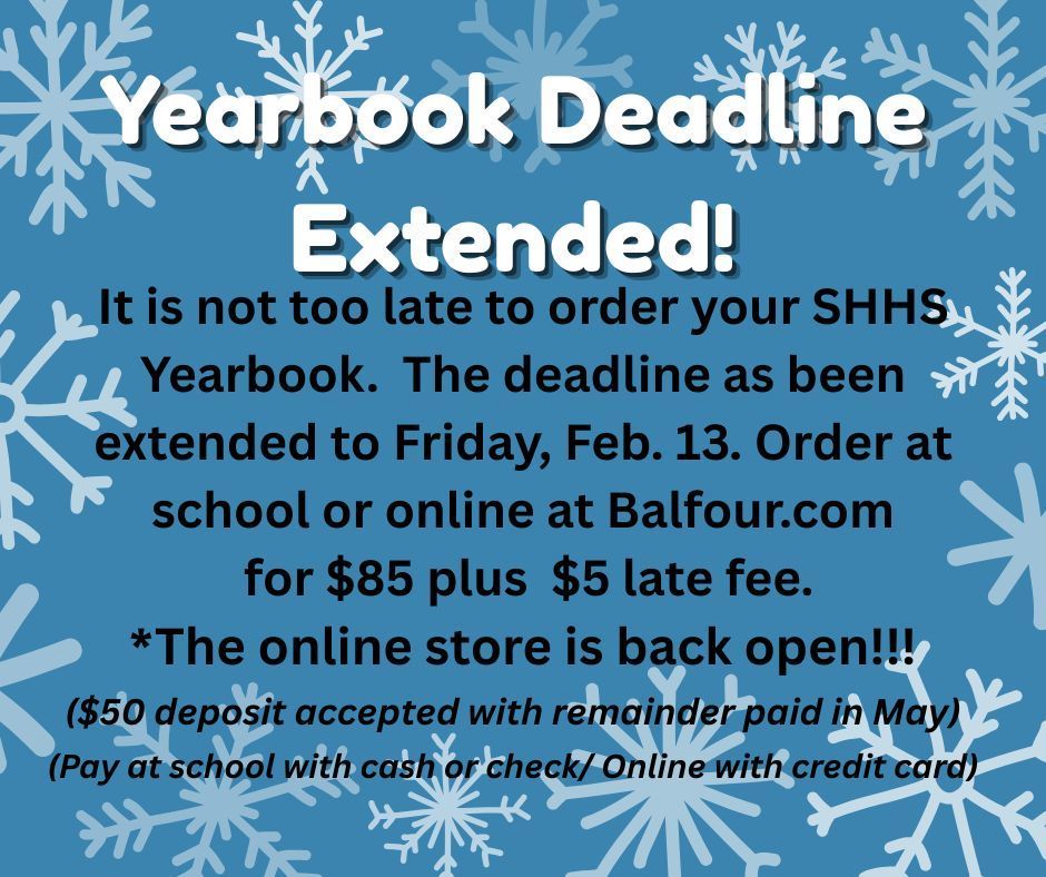 Yearbook Order Deadline Extended