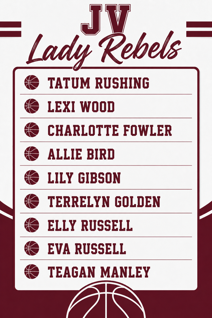 List of JV Lady Rebels