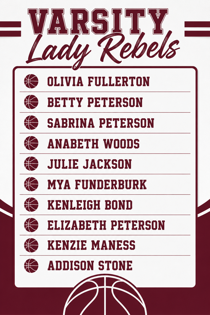 List of Varsity Lady Rebels
