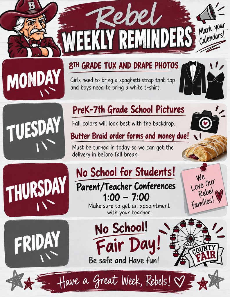 9/14 weekly reminders