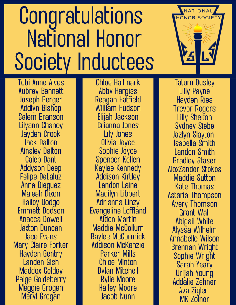 Congratulation National Honor Society
