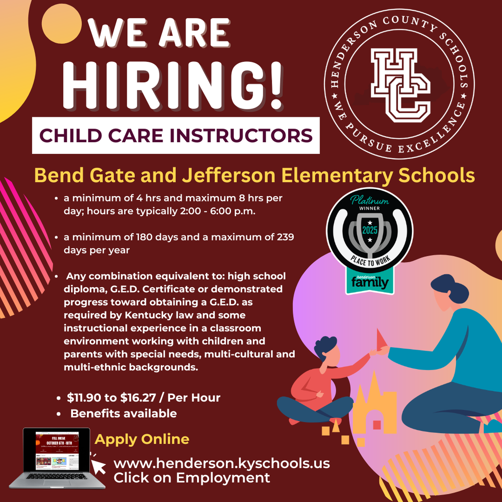 now hiring childcare positions