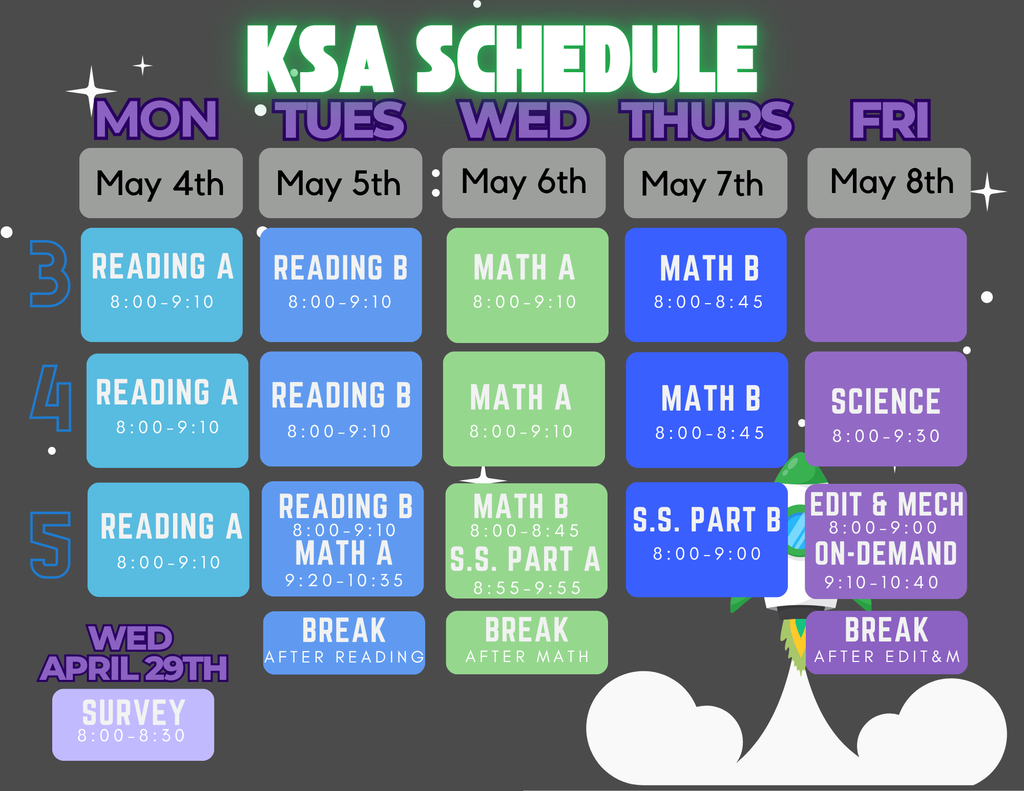 KSA schedule 2026