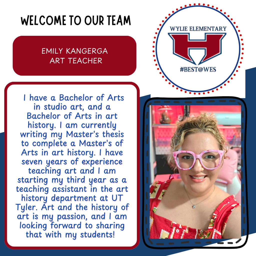 Welcome to Wylie Elementary Emily!