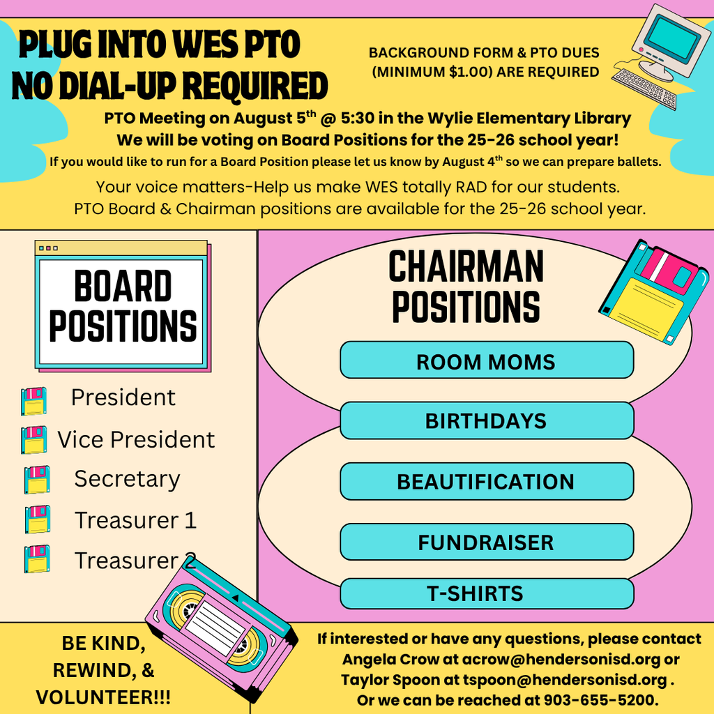 PTO Mtg. on August 5th @ 5:30
