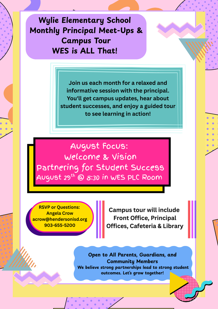 August's Principal Meet-Up & Campus Tour