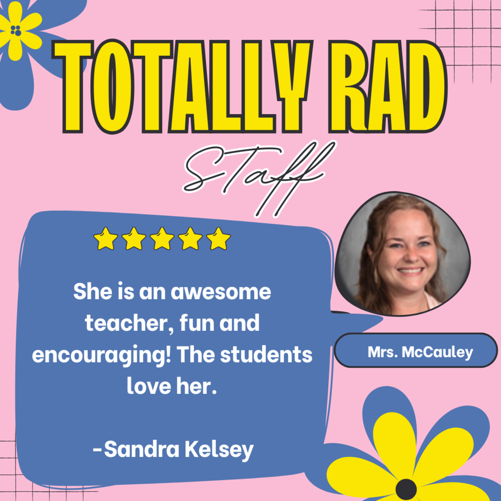 Staff Shoutout- McCauley 