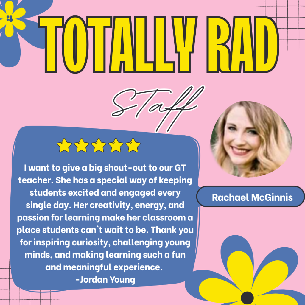 Staff Shoutout- McGinnis