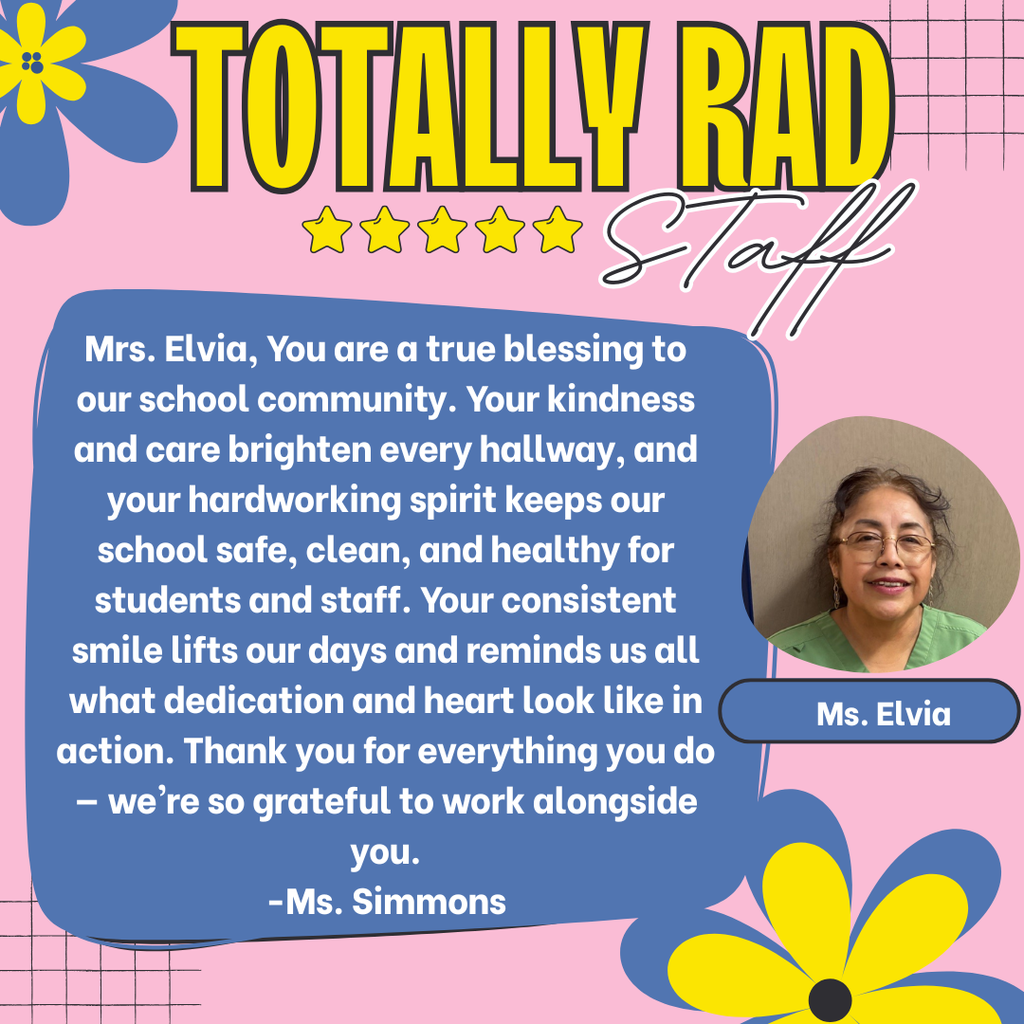 staff shoutout-Ms. Elvia 