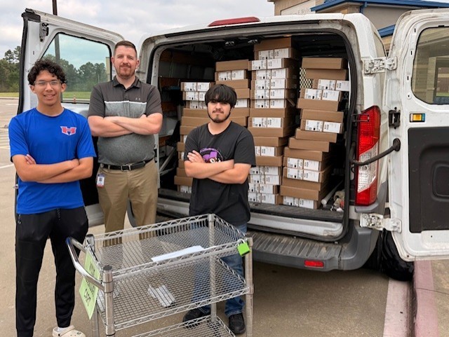 Students with Chromebooks