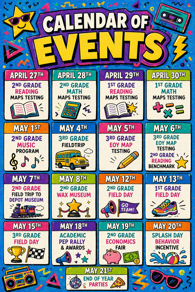 EOY calendar of events 
