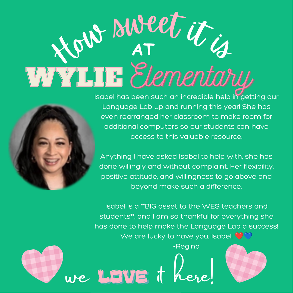 Isabel-Staff Shoutout