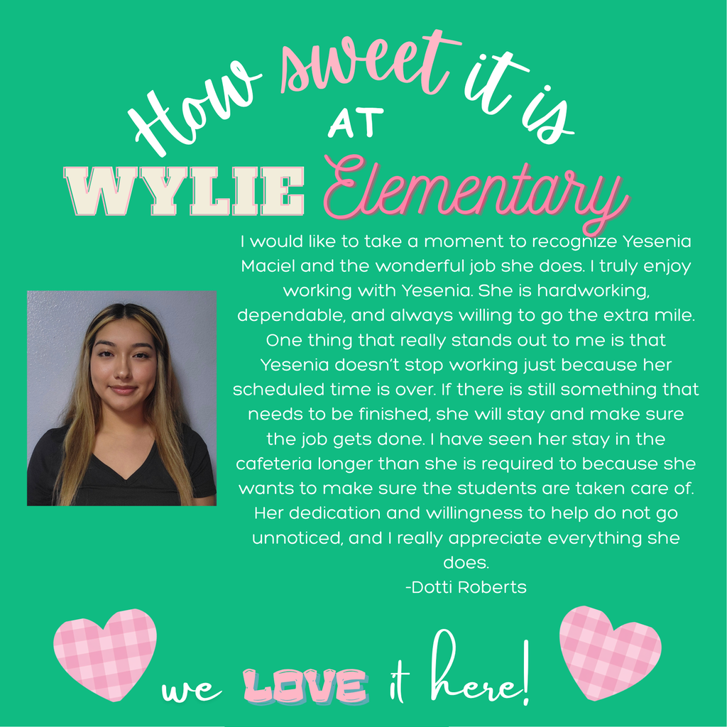 Staff Shout-Yesenia