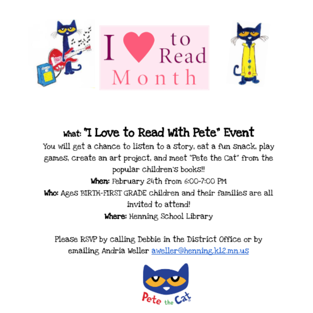 I Love to Read Month with Pete the Cat