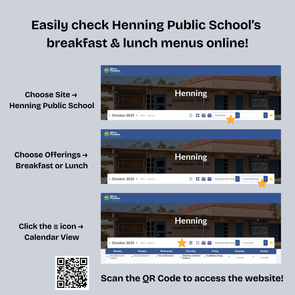 Access Breakfast and Lunch Menus