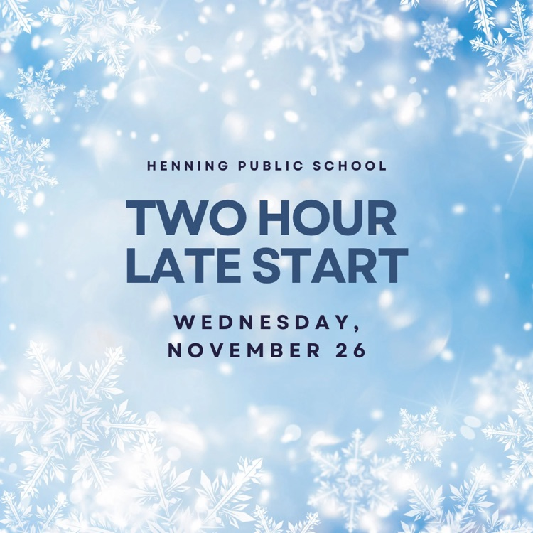 2 hour late start announcement