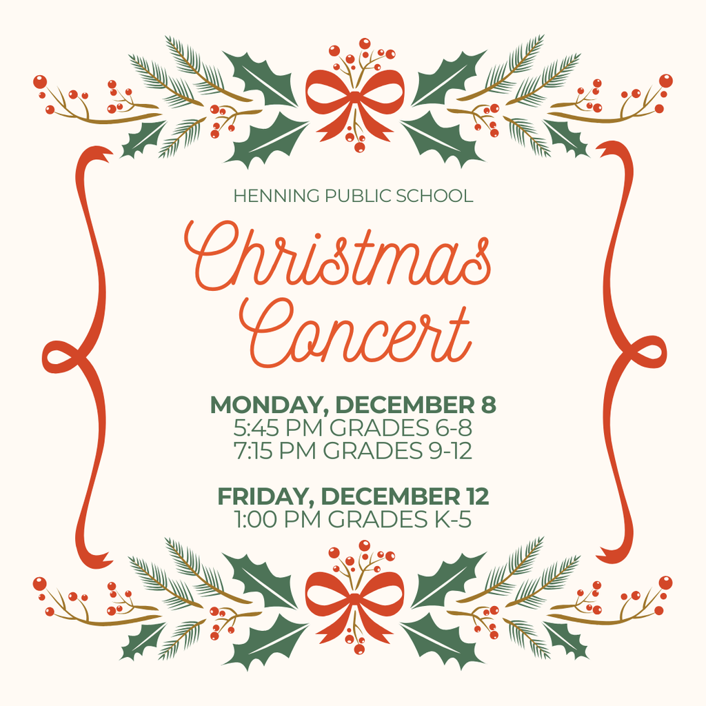 Christmas Concert announcement
