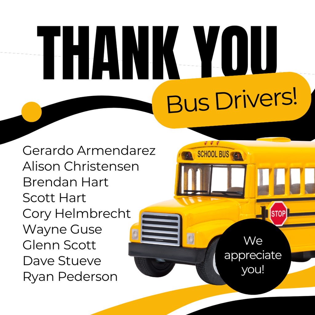 Thank you bus drivers graphic