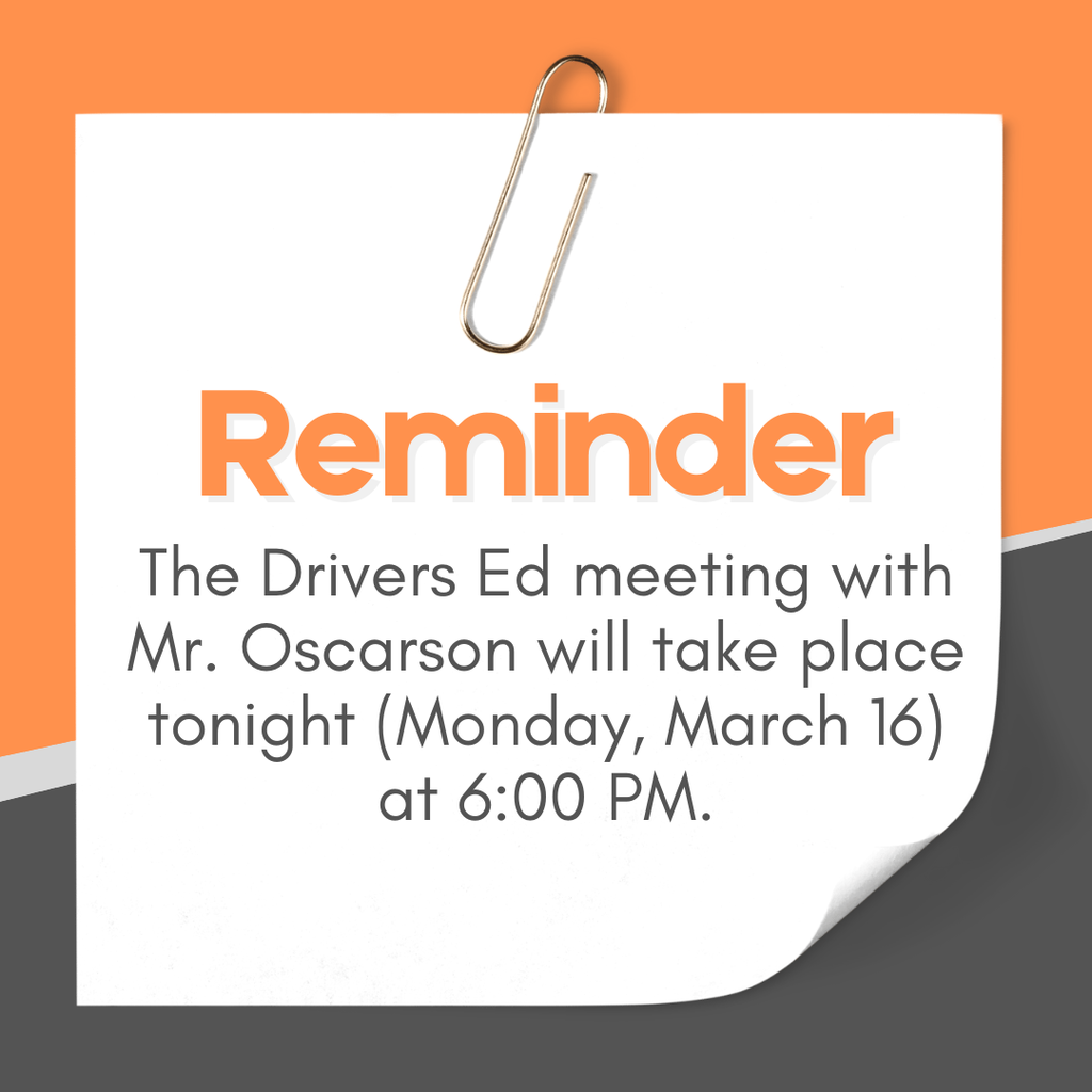 Drivers Education Parent Meeting