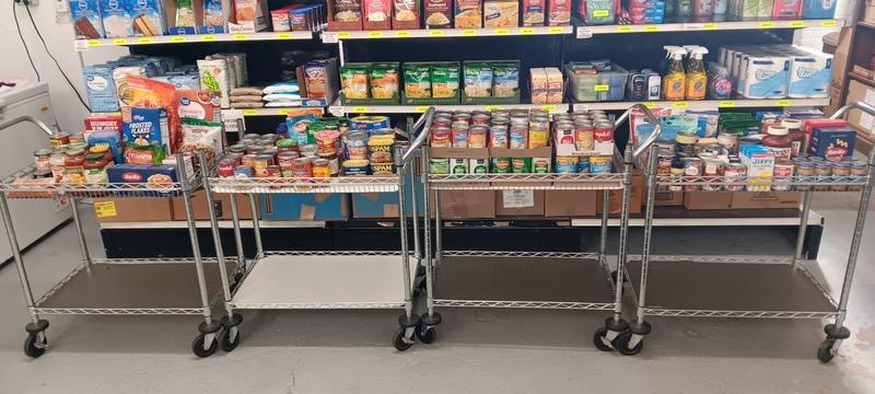 First grade food shelf donation