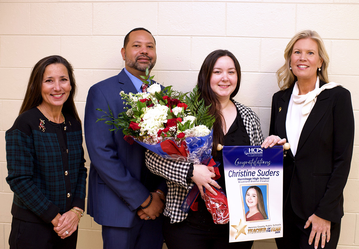Hermitage HS teacher Christine Suders named 2025 HCPS Teacher of