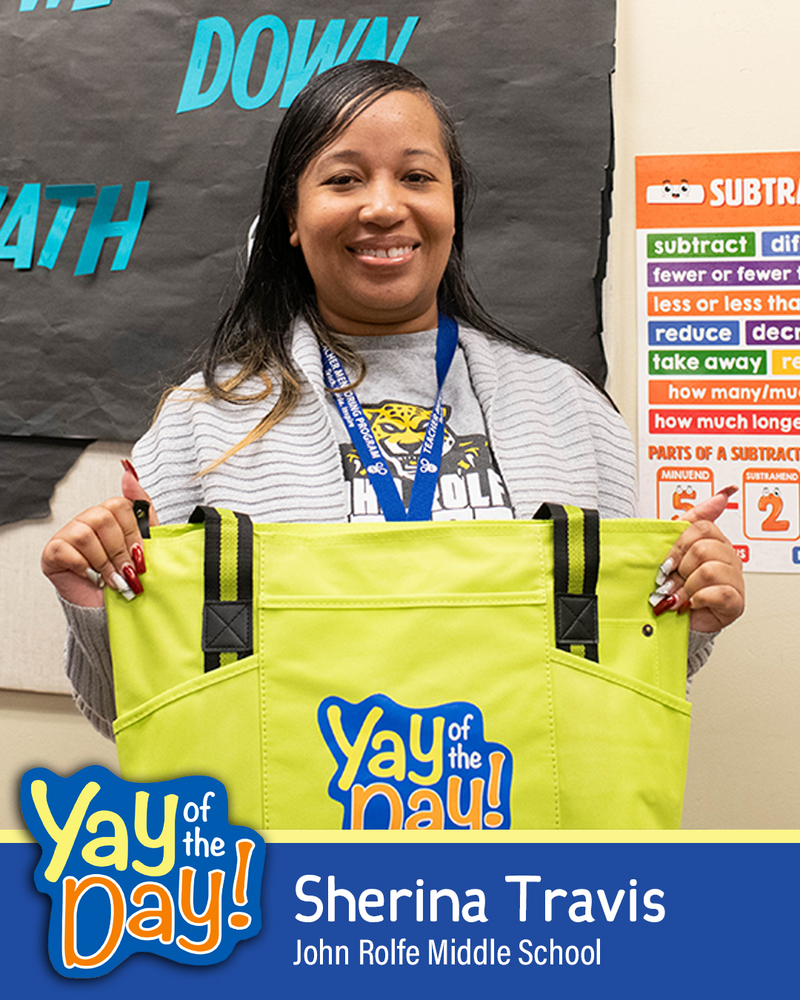 Sherina Travis with John Rolfe Middle School