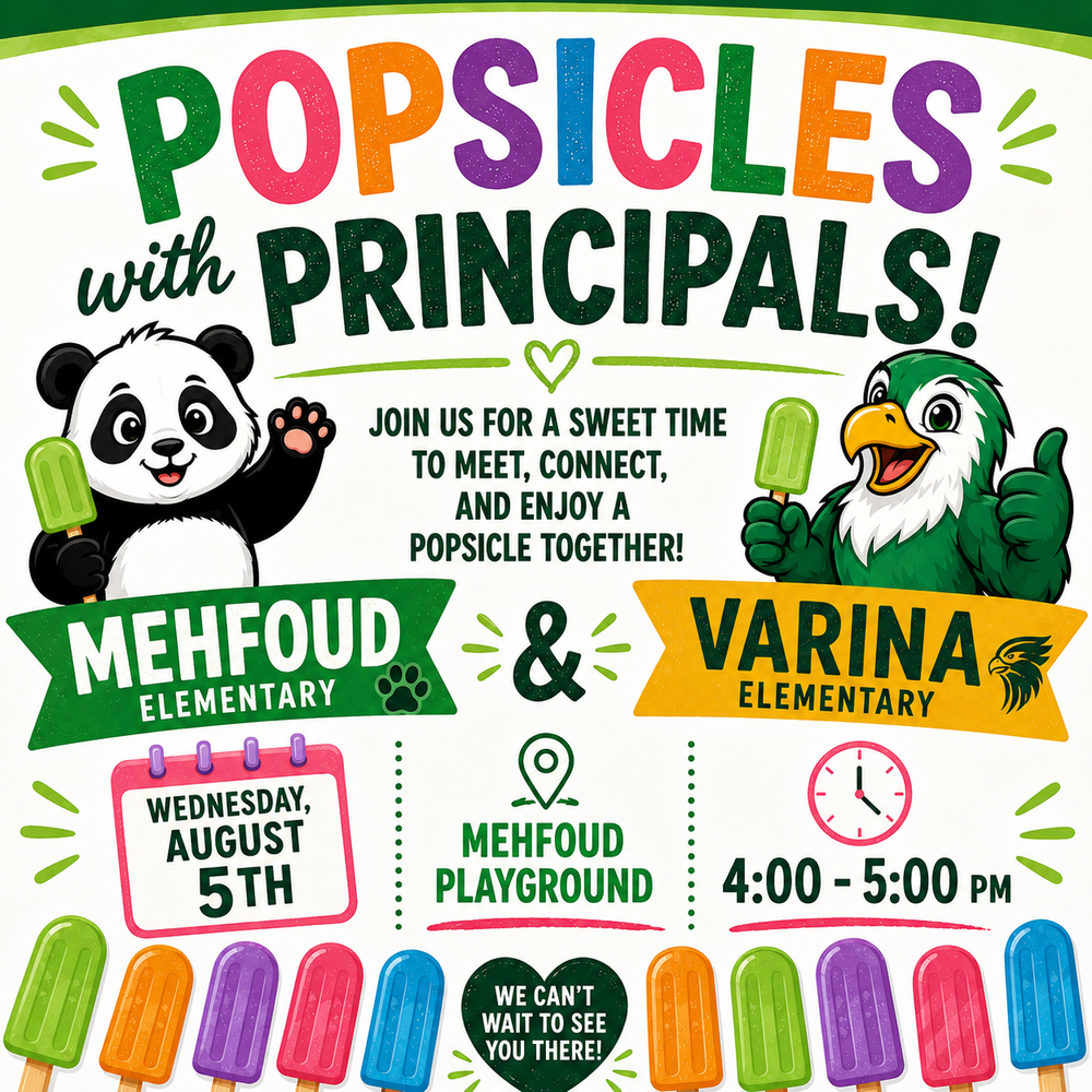 Popsicles with Principals Graphic 8/5 4-5 at MES