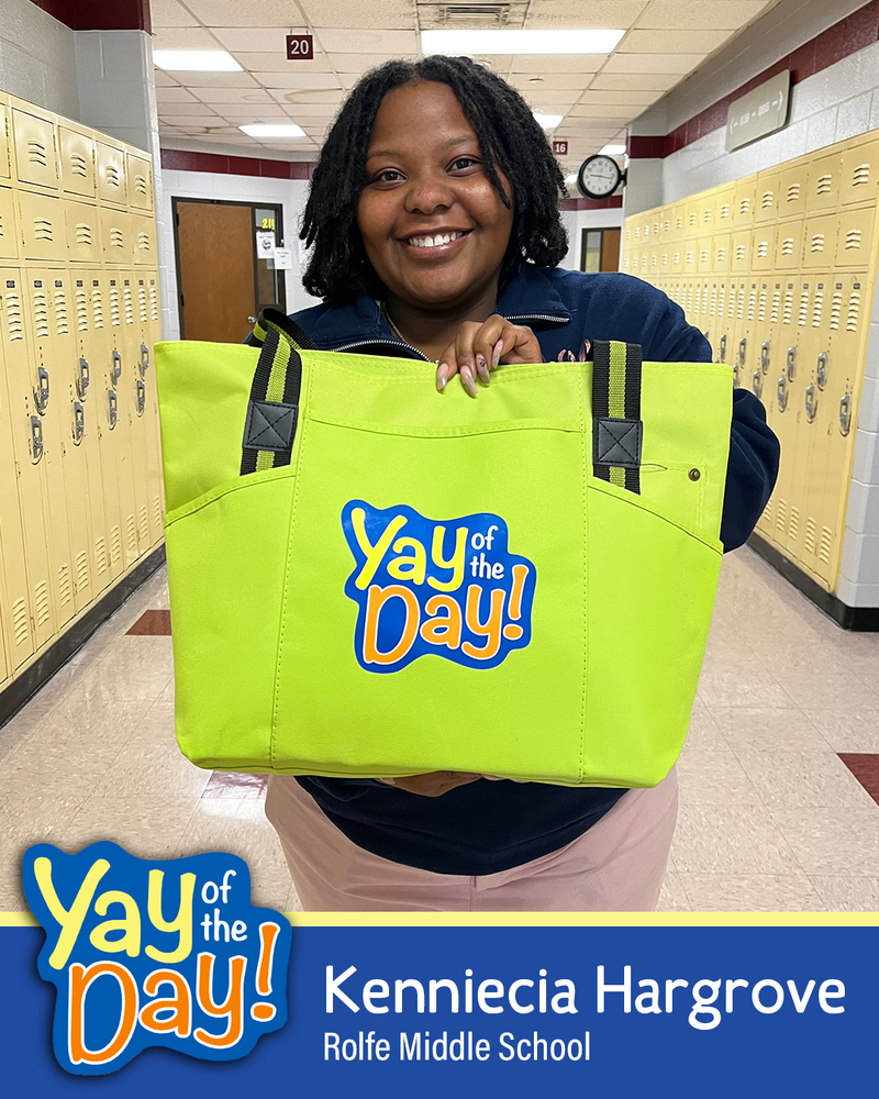 Kenniecia Hargrove with Rolfe Middle School