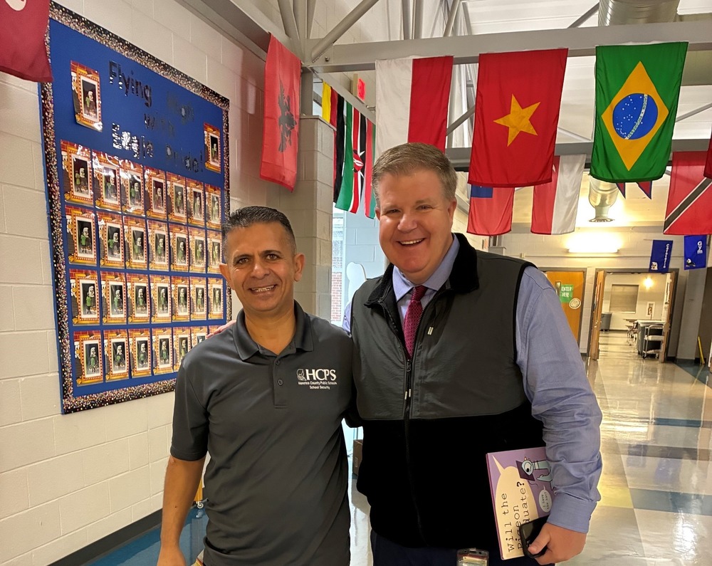 Dr. Fellows and School security officer